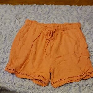 New Directions Coral High Waist Shorts